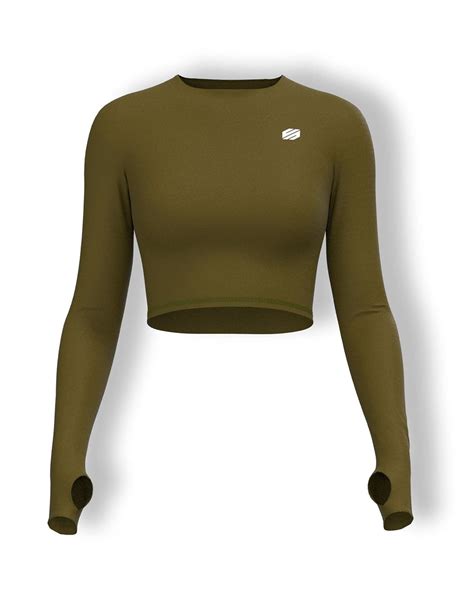 Sfytt Women Workout Crop Top Athletic Yoga Long Sleeve Fitness Tight ...