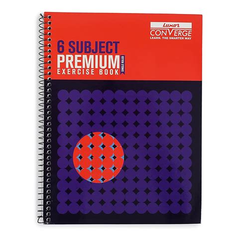 Luxor 6-Subject Spiral Hard Bound Notebook - (18 x 24 cm), 300 Pages ...
