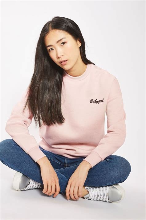 PETITE Babygirl Motif Sweatshirt by Tee & Cake | Topshop outfit ...