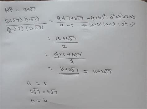 if 3+√7/3-√7=a+b√7 find a and b - Brainly.in