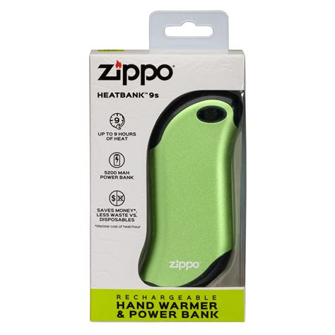Zippo Green Heatbank 9s Rechargeable Hand Warmer