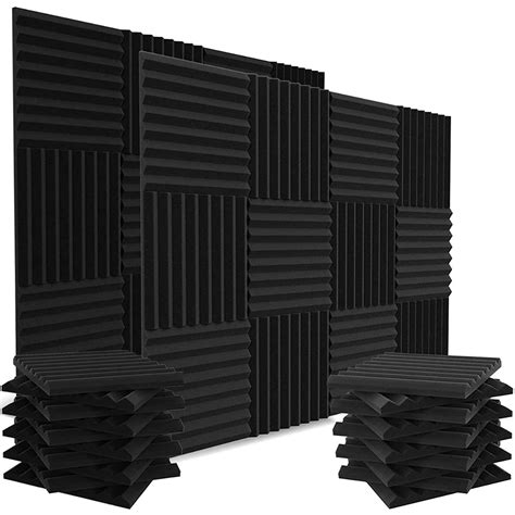 52 Pack - 1 X 12 X 12 Inches Sound Dampening Panels For Walls ...