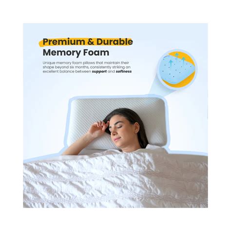 Sleepsia Small Memory Foam Pillow with Cooling Gel - Cureka - Online ...