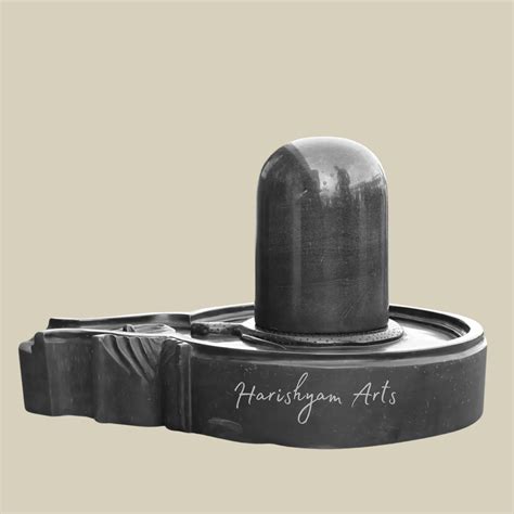 30" Large Shiva Lingam Black Marble Idol