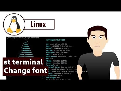 Change font in st terminal | Ravi Sagar