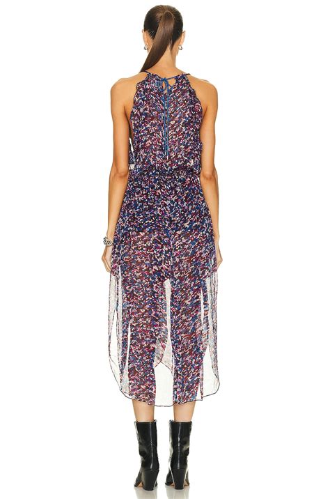 Isabel Marant Etoile Fadelo Dress in Pink & Blue | FWRD