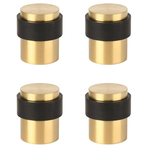 4 Pack Floor Mounted Collared Door Stops 30mm x 40mm, Concealed Fixing ...