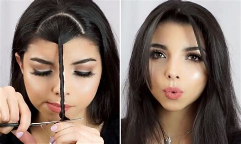How to cut curtain bangs twist method - joafetish