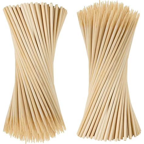 TerraToss Bamboo Skewers Sticks [12 inches, 5mm] [50 Sticks] | Barbeque ...