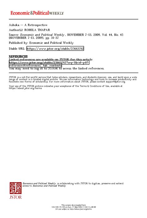 Thapar-Ashoka Retrospective-2009 - Ashoka — A Retrospective Author(s ...