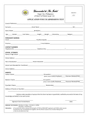 Universidad De Sta Isabel Application Form - Fill and Sign Printable ...