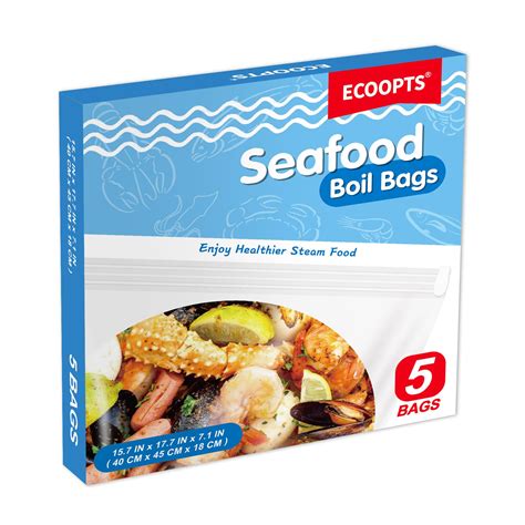 Amazon.com: 5×Seafood Boil Bags Large Size Boil Bag for fish, crab ...