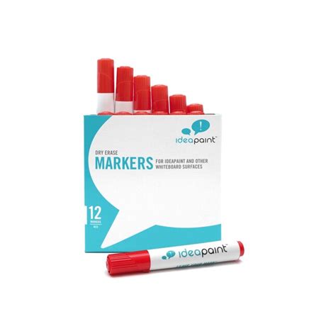 IdeaPaint Ideapaint Dry Erase Bullet Tip Markers Red: 12PK at Lowes.com
