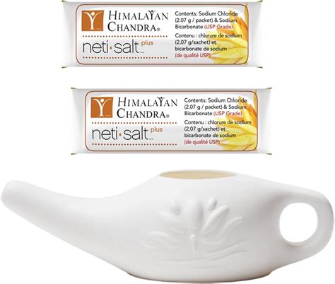 Buy Himalayan Sinus Rinse Eco Neti Pot with 30 Sachets, 7 Ounce Online ...