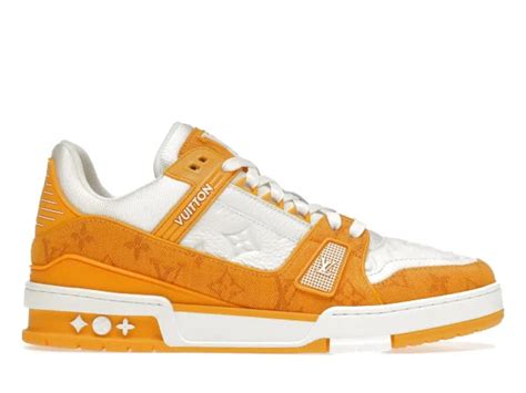 LV TRAINER YELLOW MONOGRAM DENIM WHITE