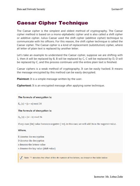 How Caesar Cipher Formula Works 的图像结果