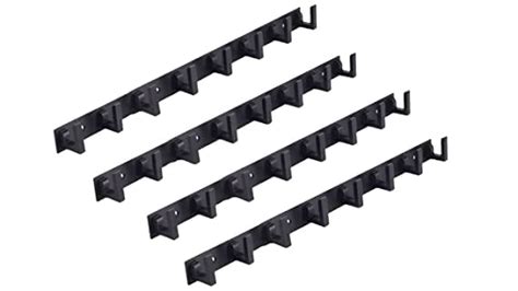 GAIYERA Stainless Steel 8 Pin Black L Cloth Hanger Wall Mounted ...