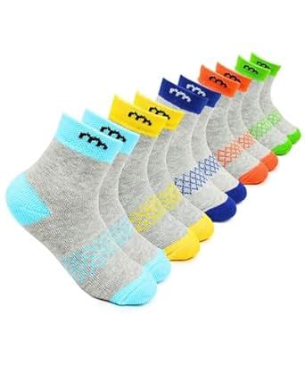Neska Moda Boys & Girls Pack of 5 Pair Cotton Ankle Socks For 5 To 8 ...