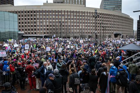 Protesters rally in Boston as part of nationwide protest against Trump | WBUR News