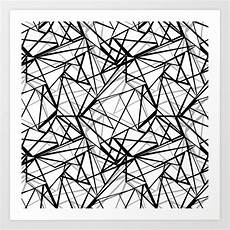 Geometric Abstract Black And White by Black And White Abstract Geometric Pattern Print By Geometric Abstract Black And White