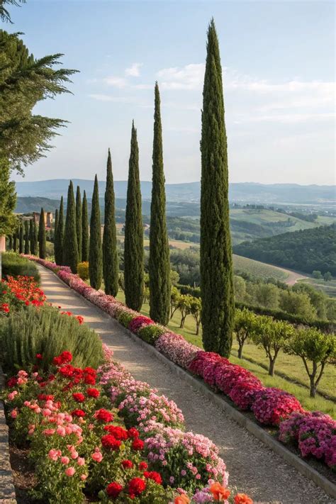 Peisaj toscan | Dream garden, Italian cypress trees, Garden design
