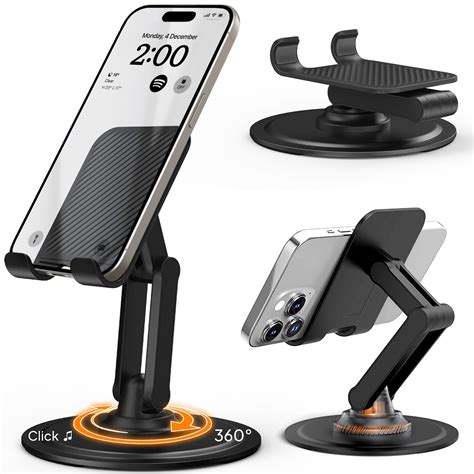 Cooper 360° Stand - Adjustable Cell Phone Stand for Desk | 360° Click-Rotating, Multi-Angle, Non ...