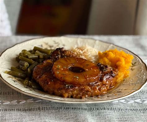 Brown Sugar Pineapple Pork Chops (for one) | The English Kitchen