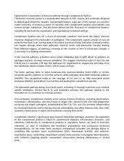 Image result for Complement Fixation Immune System