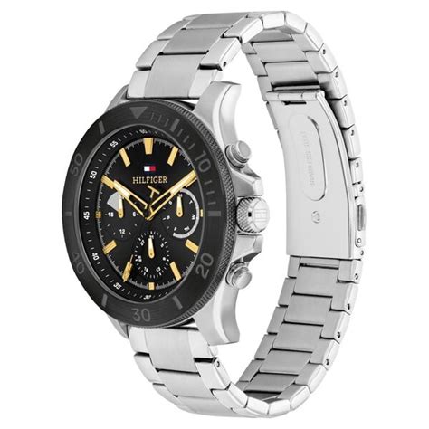 Tommy Hilfiger Quartz Multifunction Black Dial Silver Stainless Steel