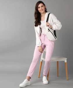 GLOWIC Solid Women Pink Track Pants - Buy GLOWIC Solid Women Pink Track ...
