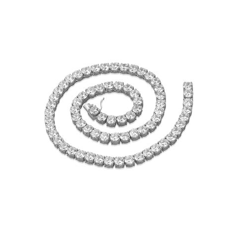 55 Cents Tennis Diamond Men's Neck Chain – Limelight Diamonds