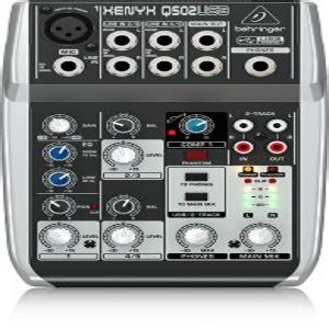 Behringer Q502USB Premium 5-Input 2-Bus Mixer with XENYX Mic Preamp and ...