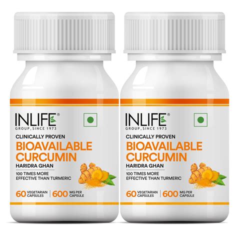 INLIFE Bioavailable Curcumin Capsules | Curcumin Supplement ...