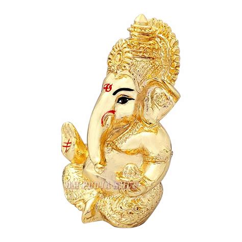 Gajanand Ganesh 24K Gold Plated Statue Buy online