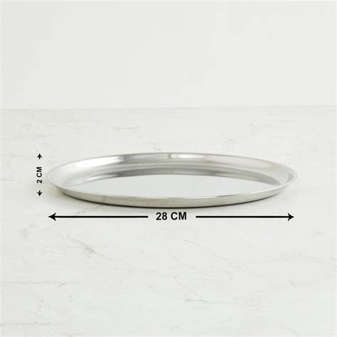 Buy Corsica Aristo Set of 6 Stainless Steel Dinner Plates - 28cm from ...