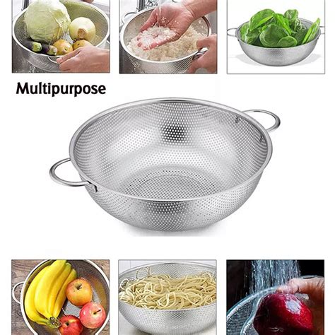 2914 Stainless Steel Rice Vegetables Washing Bowl — DeoDap