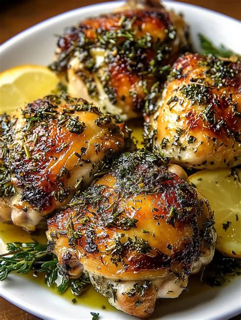 Juicy Herb-roasted Chicken Thighs, Better Than Takeout - Madame Bake