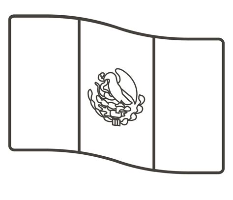 Coloring Pages Mexico Flag