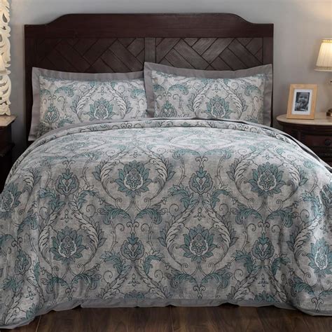 Buy MASPAR Nostalgic Attire Vintage Grey Printed Cotton Double Bed ...