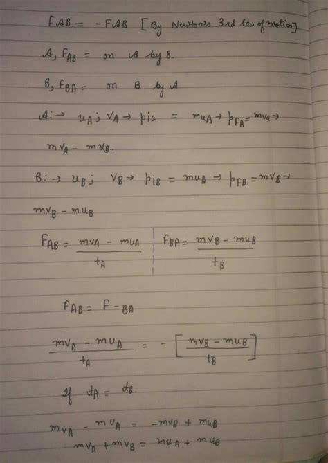 derive law of conservation of linear momentum from newton's third law of motion. - Brainly.in
