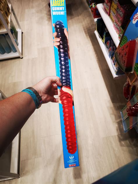 The largest gummi worm... It looked like something very different from ...