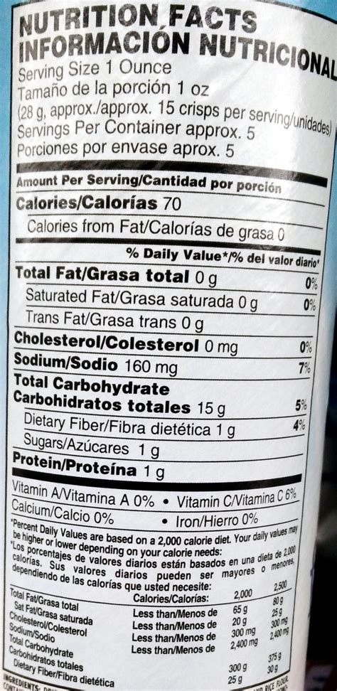 Pringles Potato Chips Nutrition Facts at Alex Wright blog