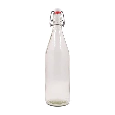 Greendrop Glassware Transparent Glass Swing-top Cap Solarised Water ...