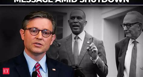 'End this madness, open govt': Speaker Johnson steps up rhetoric ...