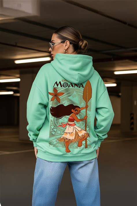Moana Pista Oversized Printed Hoodie – Juneberry