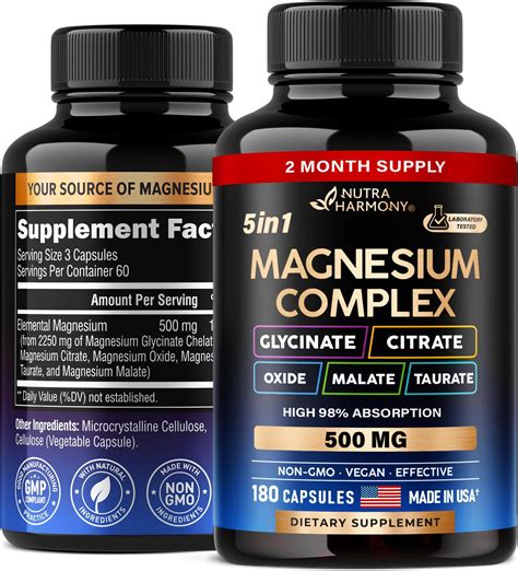 Amazon.com: MyoActivo 5-in-1 Magnesium Complex - High Absorption - Chelated Magnesium Glycinate ...