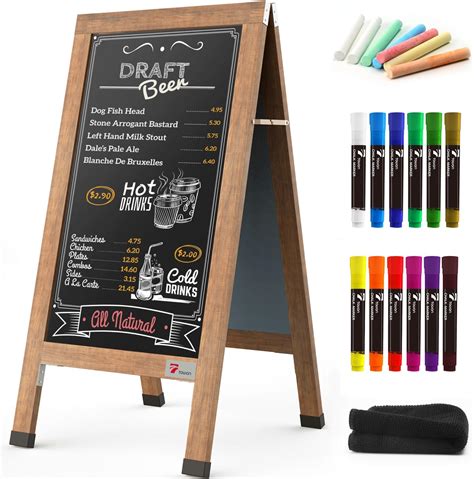 Amazon.com : Better Office Products Magnetic A-Frame Chalkboard Sign ...