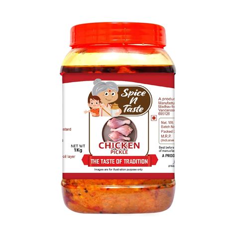 Spice and taste Chicken Pickle - 1KG - Home Made Authentic Kerala Style ...
