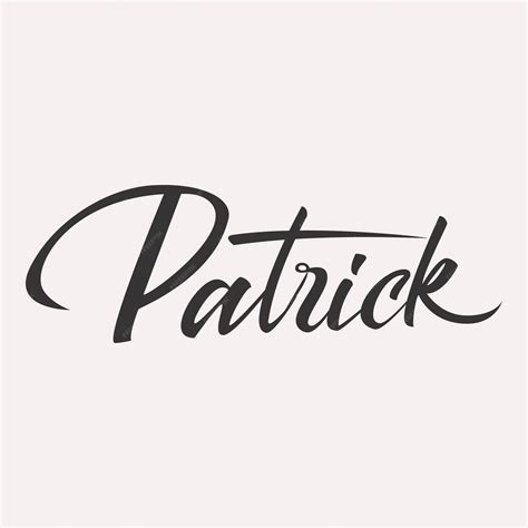 Premium Vector | Patrick english name greeting lettering card