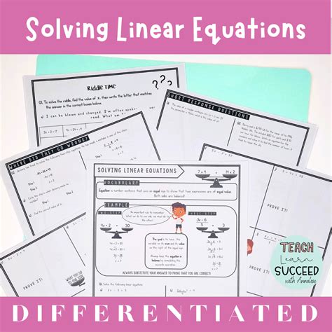 Image result for Seventh Grade Linear Problem Solving